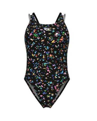 Arena W Confetti Swimsuit Swim Tech Multi Kadın Antrenman Mayosu