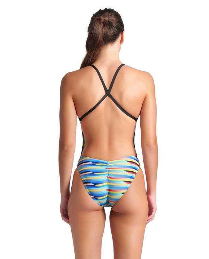 Arena Xcriss Cross Renkli Kadın Antrenman Mayosu | Sporsuit