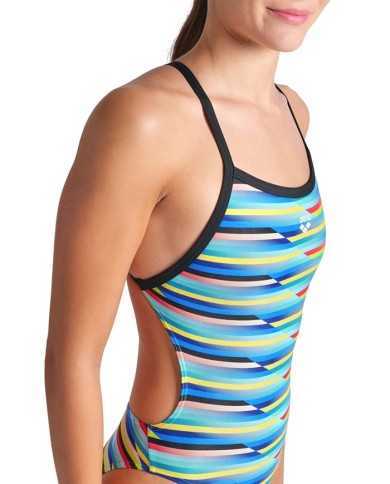 Arena Xcriss Cross Renkli Kadın Antrenman Mayosu | Sporsuit