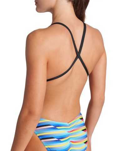 Arena Xcriss Cross Renkli Kadın Antrenman Mayosu | Sporsuit