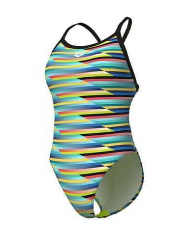 Arena Xcriss Cross Renkli Kadın Antrenman Mayosu | Sporsuit