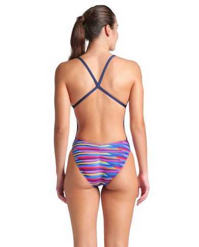 Arena W Racing Stripe Swimsuit Xcr Kadın Antrenman Mayosu