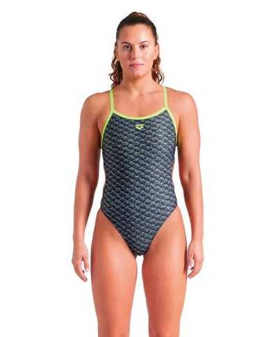 Arena W Monogram Swimsuit Challenge Back Kadın Antrenman Mayosu