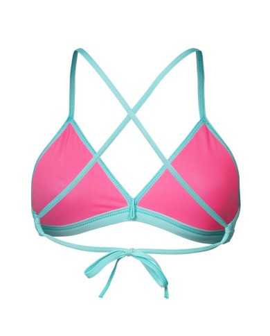 Arena Team Solid Kadın Bikini Üstü– Mavi, Klora Dayanıklı