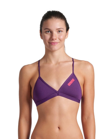 Arena Team Solid Kadın Bikini Üstü– Mor, Klora Dayanıklı