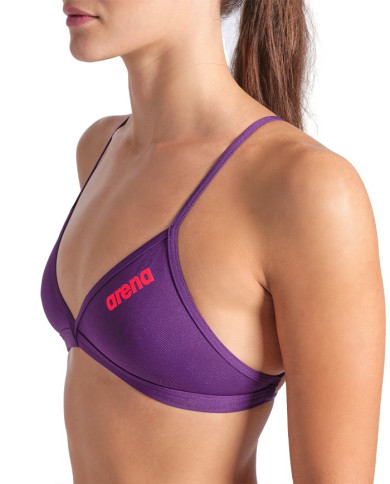 Arena Team Solid Kadın Bikini Üstü– Mor, Klora Dayanıklı