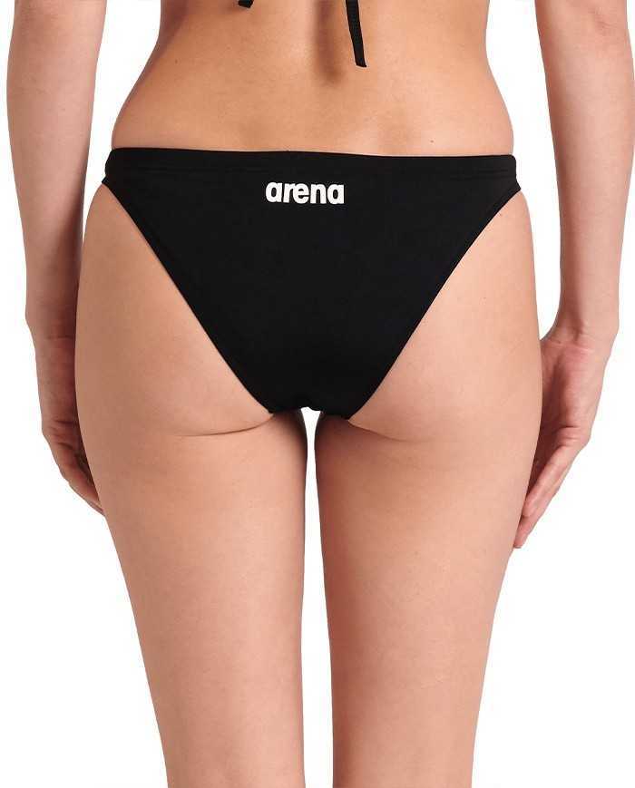 Arena Team Solid Kadın Bikini Altı – Siyah, Klora Dayanıklı