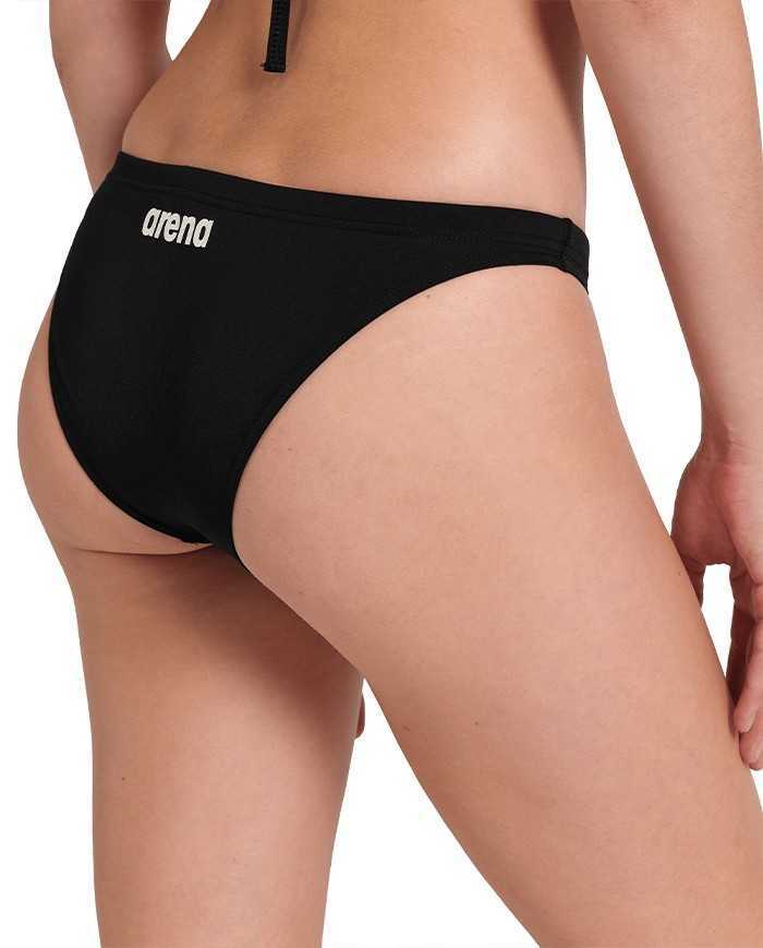 Arena Team Solid Kadın Bikini Altı – Siyah, Klora Dayanıklı