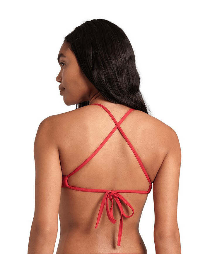 Arena Team Solid Kadın Bikini Üstü– Kırmızı, Klora Dayanıklı