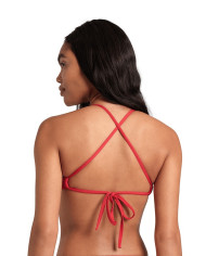 Arena Team Solid Kadın Bikini Üstü– Kırmızı, Klora Dayanıklı