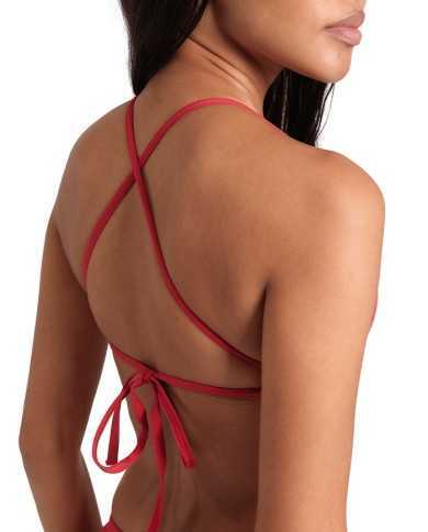 Arena Team Solid Kadın Bikini Üstü– Kırmızı, Klora Dayanıklı
