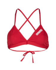 Arena Team Solid Kadın Bikini Üstü– Kırmızı, Klora Dayanıklı
