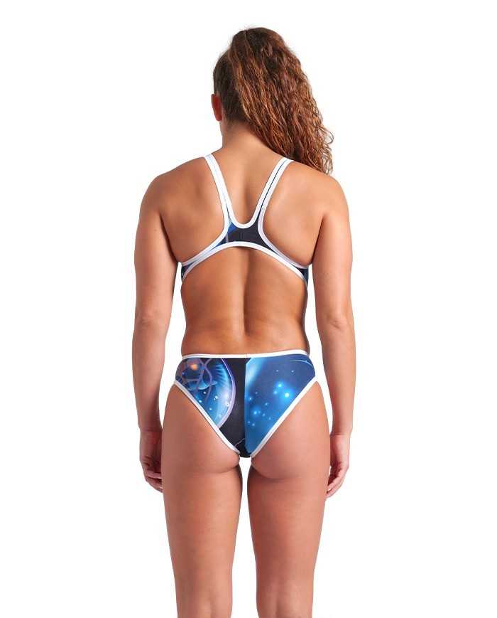 Arena W One Print Swimsuit Tech Back Kadın Antrenman Mayosu