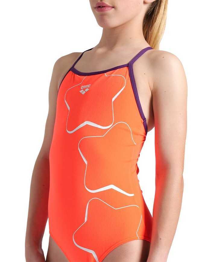 Arena G Star Graphic Swimsuit Lightdrop Back Kız Çocuk Mayosu