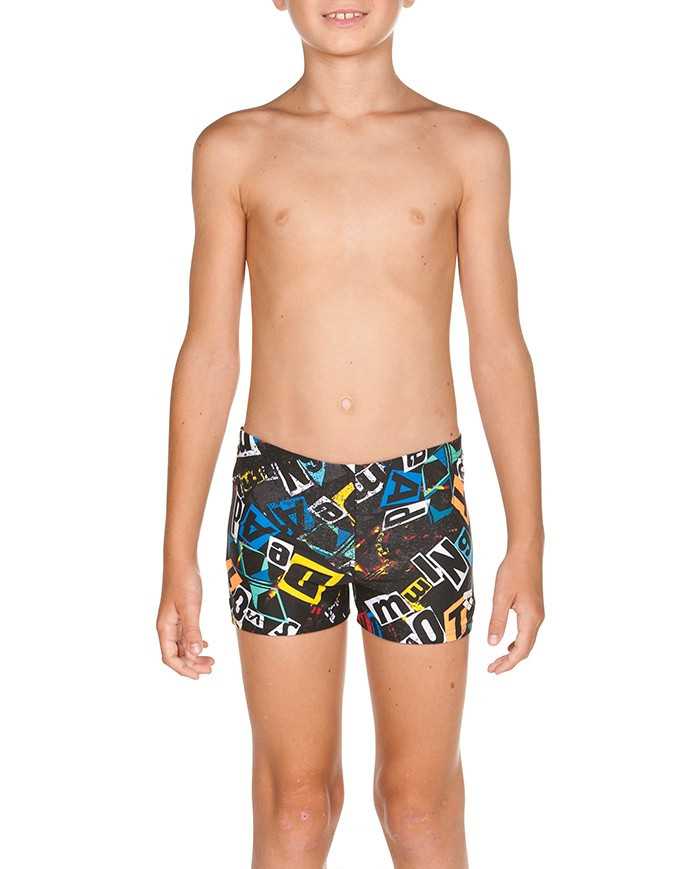 Arena B Rowdy Short Black-Multi Erkek Çocuk Mayosu | Sporsuit