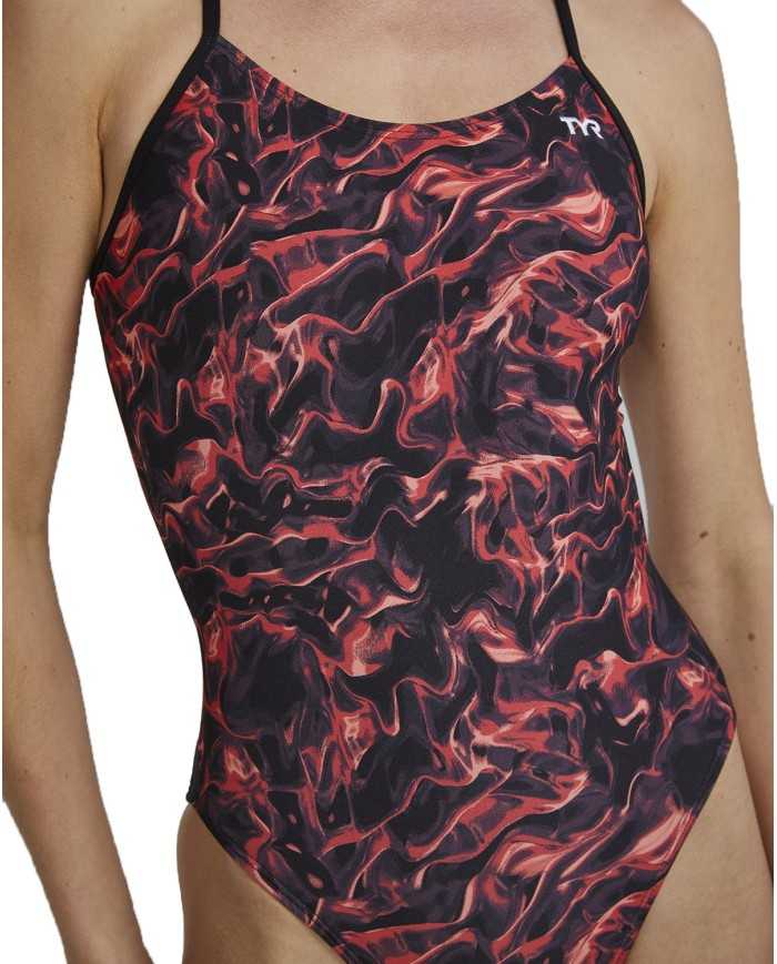 TYR Kadın Antrenman Mayosu Cutoutfit Energia Kırmızı