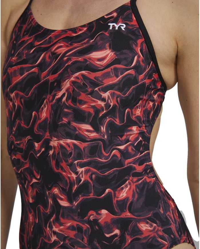 TYR Kadın Antrenman Mayosu Cutoutfit Energia Kırmızı