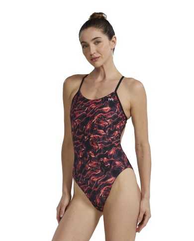 TYR Kadın Antrenman Mayosu Cutoutfit Energia Kırmızı