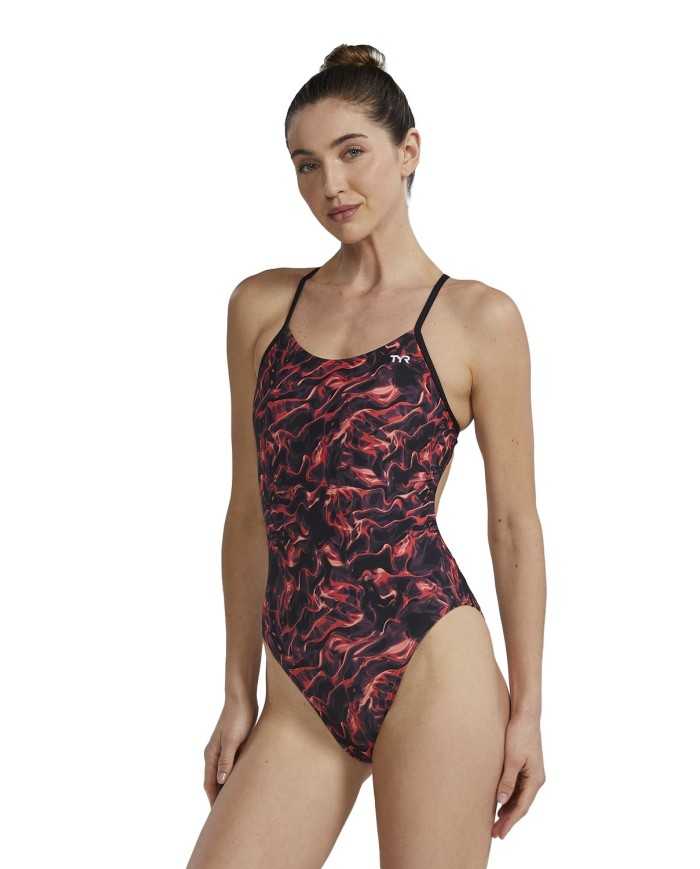 TYR Kadın Antrenman Mayosu Cutoutfit Energia Kırmızı