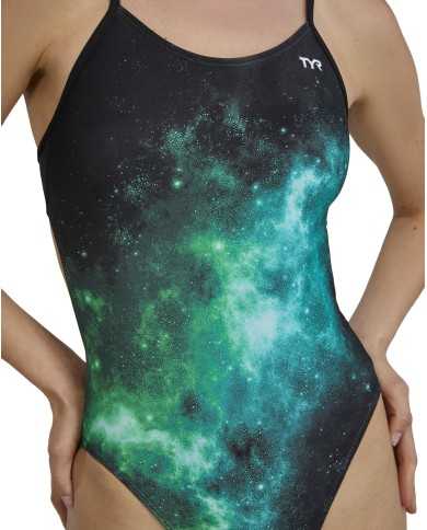 TYR Kadın Antrenman Mayosu Cutoutfit Starbne Yeşil