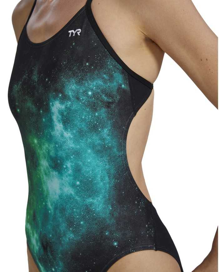 TYR Kadın Antrenman Mayosu Cutoutfit Starbne Yeşil