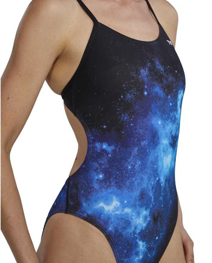 TYR Kadın Antrenman Mayosu Cutoutfit Starbne Mavi