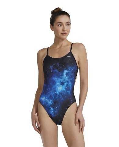 TYR Kadın Antrenman Mayosu Cutoutfit Starbne Mavi