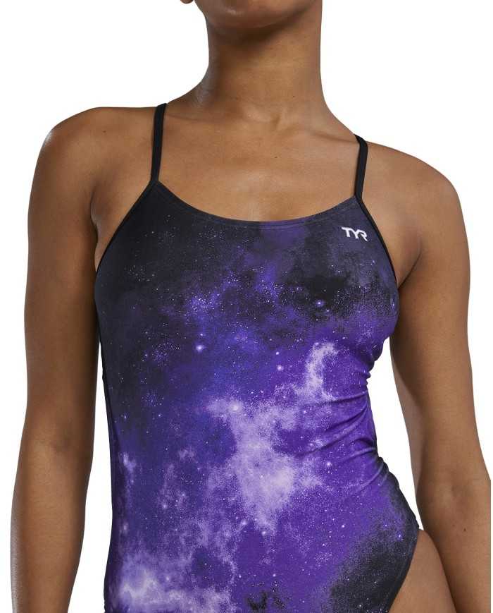 TYR Kadın Antrenman Mayosu Cutoutfit Starbne Mor