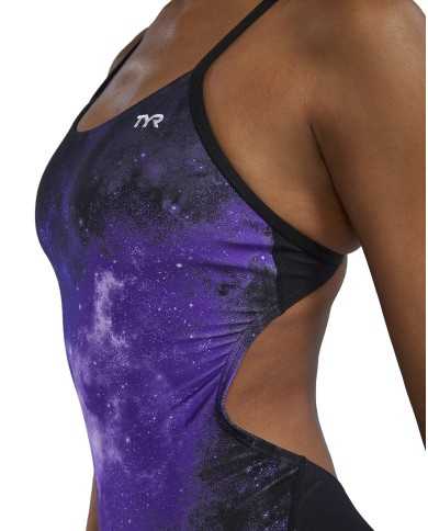 TYR Kadın Antrenman Mayosu Cutoutfit Starbne Mor