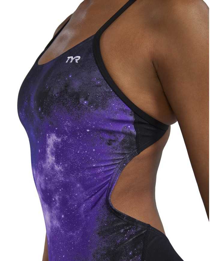 TYR Kadın Antrenman Mayosu Cutoutfit Starbne Mor