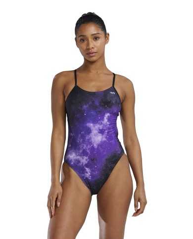 TYR Kadın Antrenman Mayosu Cutoutfit Starbne Mor