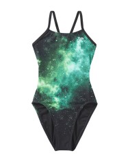 TYR Kız Çocuk Antrenman Mayosu Cutout Starborne Yesil