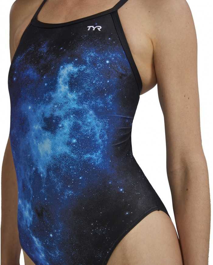 TYR Kadın Antrenman Mayosu Diamondfit Mavi/Siyah