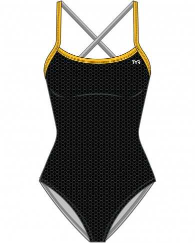 TYR Kadın Antrenman Mayosu Trinityfit Sarı/Siyah