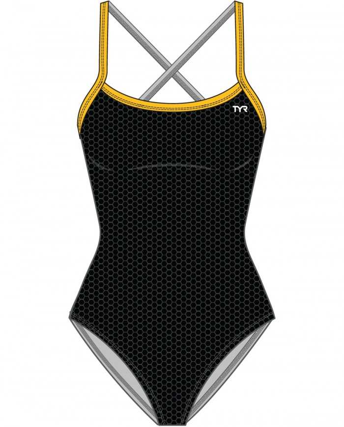 TYR Kadın Antrenman Mayosu Trinityfit Sarı/Siyah