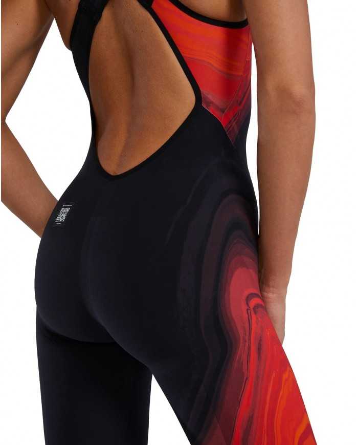 TYR Kadın Yarış Mayosu Venzo Siyah/Kırmızı