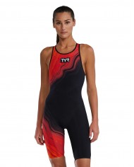 TYR Kadın Yarış Mayosu Venzo Siyah/Kırmızı