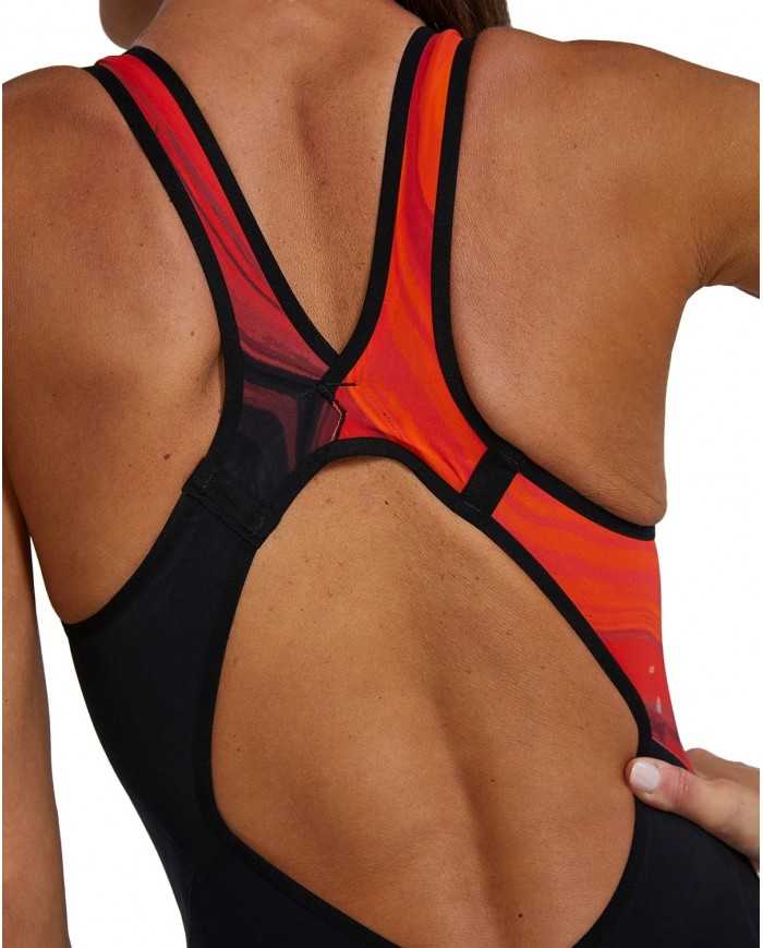 TYR Kadın Yarış Mayosu Venzo Siyah/Kırmızı