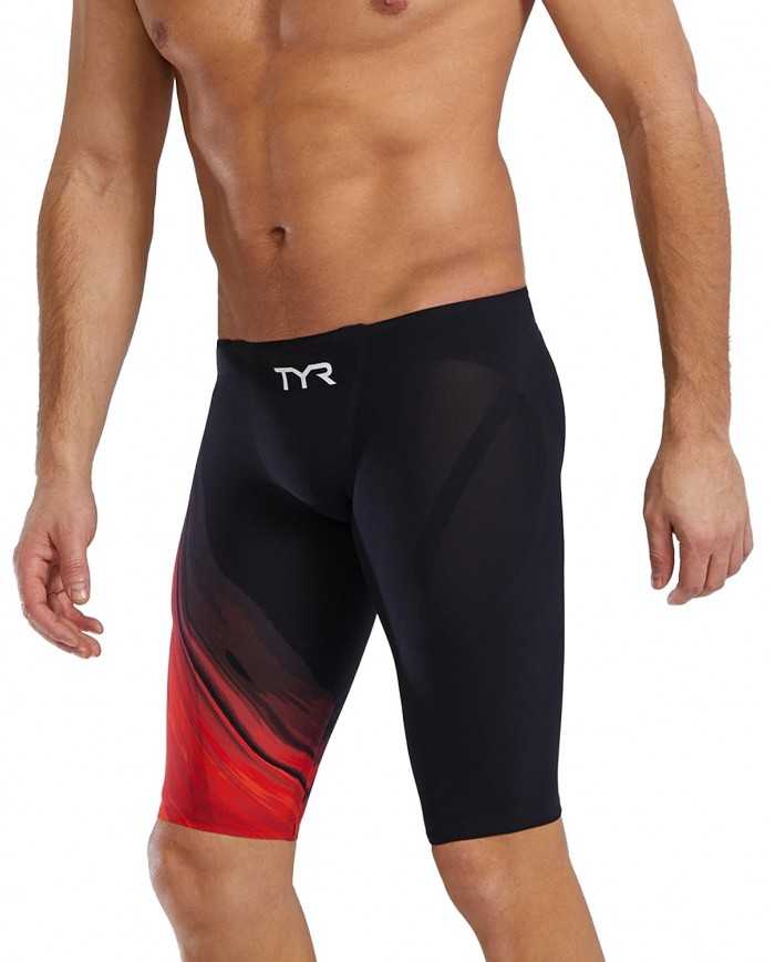 TYR Erkek Yarış Mayosu Venzo Kırmızı/Siyah