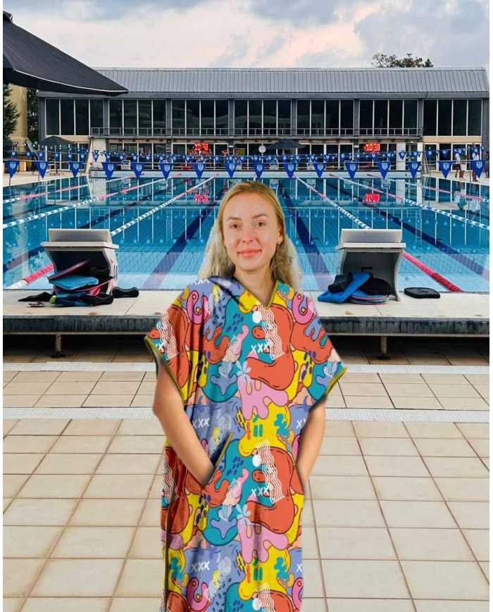 Unisex Havlu Panço - Hızlı Kuruyan Kapüşonlu Bornoz | Sporsuit