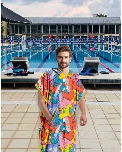 Unisex Havlu Panço - Hızlı Kuruyan Kapüşonlu Bornoz | Sporsuit