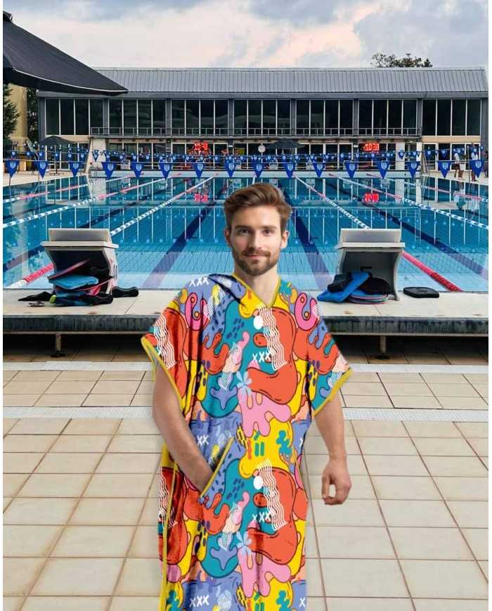 Unisex Havlu Panço - Hızlı Kuruyan Kapüşonlu Bornoz | Sporsuit