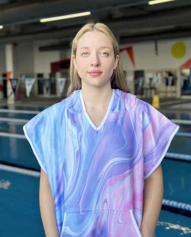 Ravon Unisex Havlu Panço Yüzücü Yarış Antrenman Havuz ve Deniz İçin Kapüşonlu Bornoz