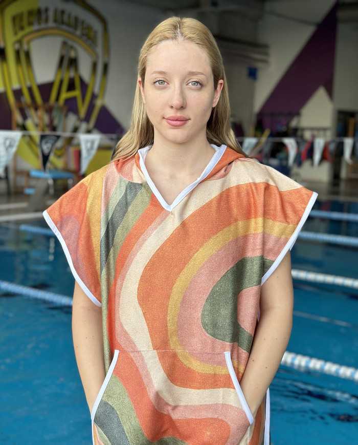 Dares Unisex Havlu Panço Yüzücü Yarış Antrenman Havuz ve Deniz İçin Kapüşonlu Bornoz