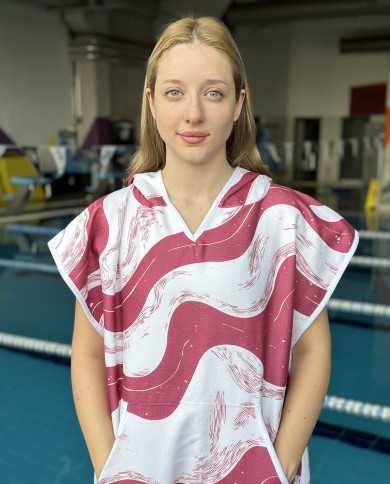 Seral Unisex Havlu Panço Yüzücü Yarış Antrenman Havuz ve Deniz İçin Kapüşonlu Bornoz