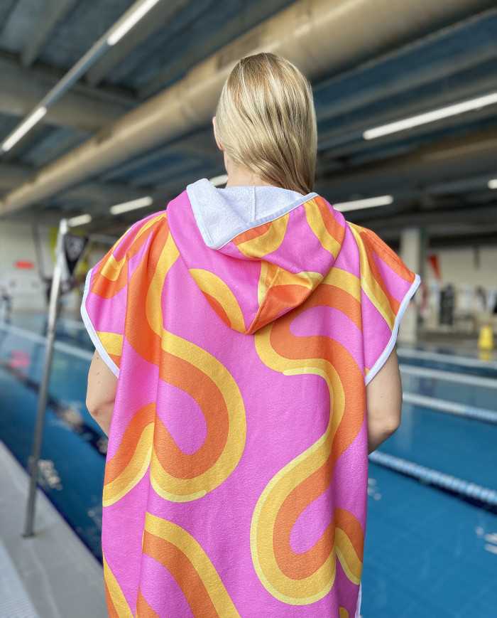 Sorva Unisex Havlu Panço Yüzücü Yarış Antrenman Havuz ve Deniz İçin Kapüşonlu Bornoz