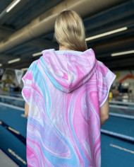 Trevo Unisex Havlu Panço Yüzücü Yarış Antrenman Havuz ve Deniz İçin Kapüşonlu Bornoz