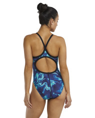 TYR Kadın Diamondfit Antrenman Mayosu Waveform Mavi Yeşil