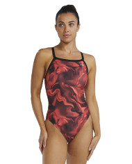 TYR Kadın Diamondfit Antrenman Mayosu Waveform Kırmızı