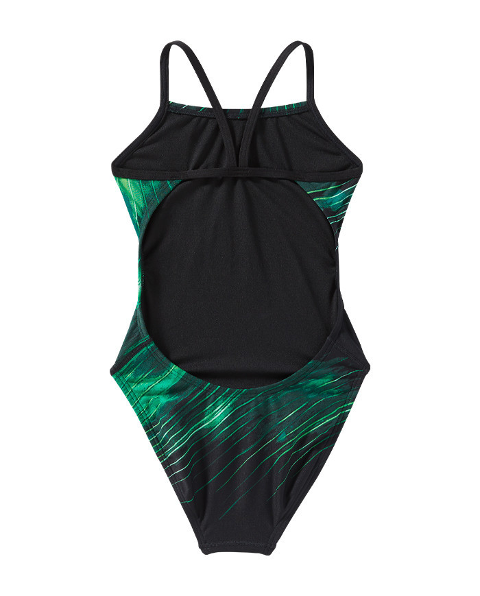 TYR Kız Çocuk Cutoutfit Antrenman Mayosu Cyclod Yeşil